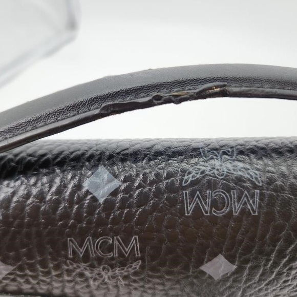 MCM Patricia Visteos mini Black Leather Shoulder Bag with Silver Accents - Picture 8 of 8